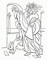 Coloring Cruella Pages Deville Vil Popular Library sketch template