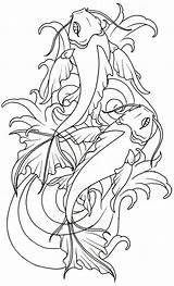 Fish Koi Tattoo Coloring Pages Drawing Tattoos Coloriage Japanese Adult Isda Metacharis Printable Drawings Book Deviantart Colouring Dessin Getdrawings Zentangle sketch template
