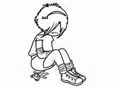 Emo Girl Coloring Pages Coloringcrew Book sketch template
