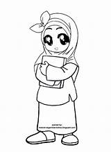 Mewarnai Anak Kartun Sketsa Muslimah Dokter Muslim Mengaji Berhijab Coloring Cewek Komik Animasi Gadis Perawat Berkerudung Moslem Abu sketch template