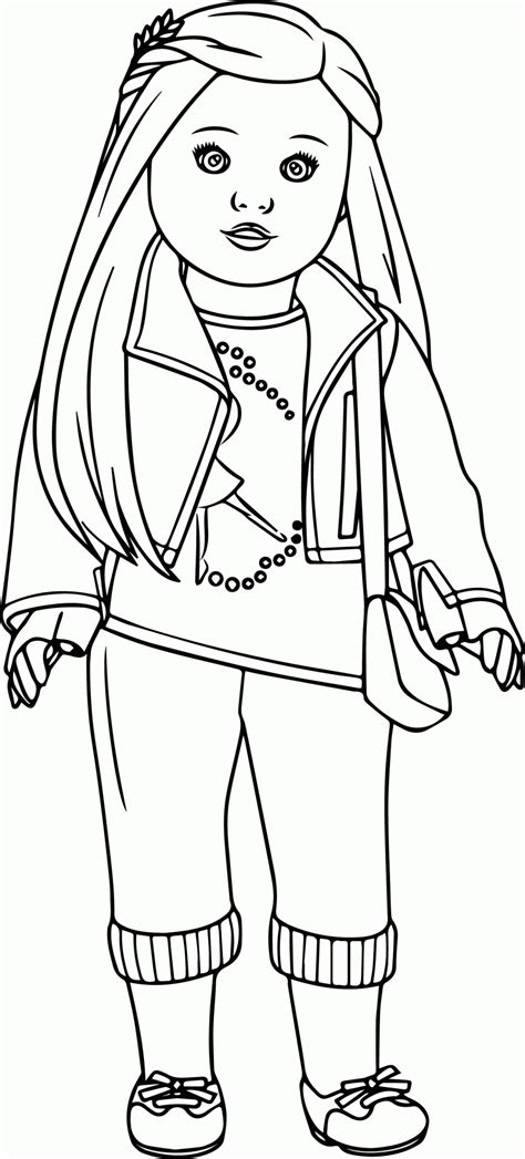 girl  doll coloring page coloring home