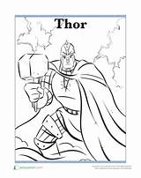 Thor Coloring Viking Pages Norse Worksheets Worksheet Printables Mythology Print Color Choose Board Mythical Creatures sketch template