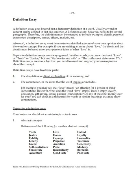 definition essay  complete guide  examples