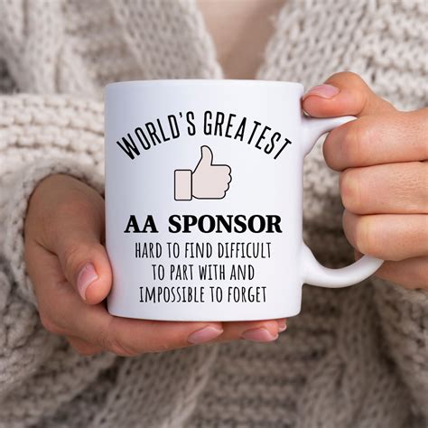 aa sponsor gifts aa sponsor mug sobriety gifts addiction etsy