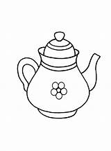 Teapot Coloring Pages Colorkid sketch template