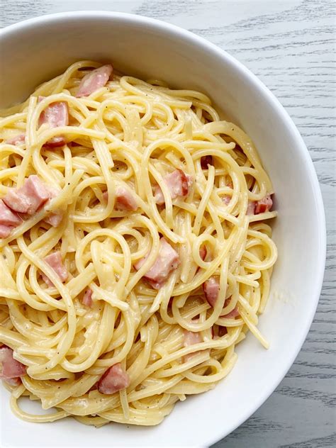 easy homemade pasta carbonara return   kitchen pasta
