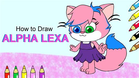 draw alpha lexa  ryans world easy kids drawing step