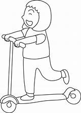 Scooter Lineart Sweetclipart sketch template