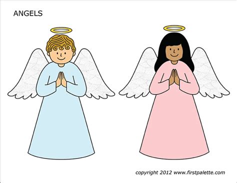 angels  printable templates coloring pages firstpalettecom