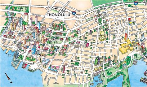 printable map  oahu attractions printable maps