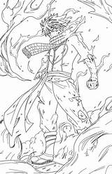 Natsu Pages Dragneel Lineart Fairytail sketch template