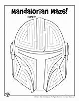 Mandalorian Woo Mazes Printables sketch template