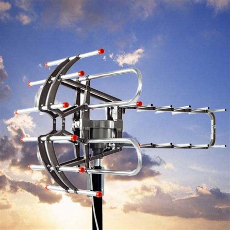 miles long range outdoor amplified antenna hdtv digital tv antenna hd vhfuhf ebay