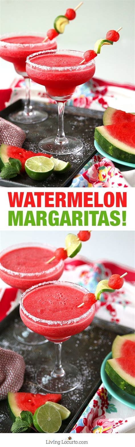 frozen watermelon margaritas recipe party drinks alcohol frozen watermelon cocktail drinks