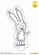 Coloriage Gaspard Lapin sketch template