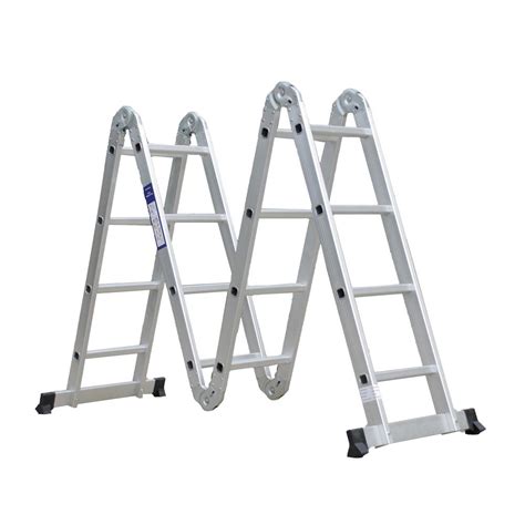 ft multi purpose aluminum telescopic ladder heavy folding