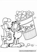 Odie Garfield Coloring Pages Colorear Para sketch template