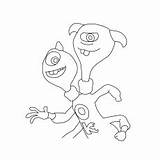 Inc Monsters Coloring Pages Terri Terry Monster Printable Toddler Cute sketch template