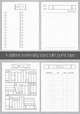 Journal Bullet Reading Pages Printable Book A5 Template Books Log Layout Templates Bookshelf Etsy Read List Printables A4 Journaling Journals sketch template