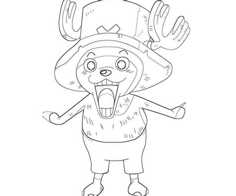 Printable One Piece Tony Tony Chopper Look Coloring Pages Fruit