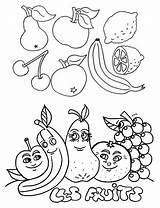 Coloriages Fruits Légumes Printemps Activite Briconounou Modeles Ete Activités sketch template