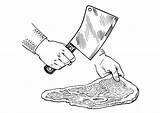 Knife Coloring Chopping Drawing Butcher Pages Getdrawings Edupics Large sketch template