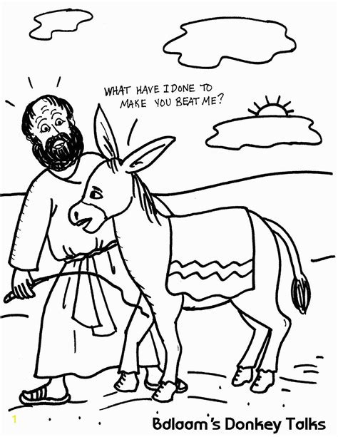 balaam   donkey coloring page divyajanan