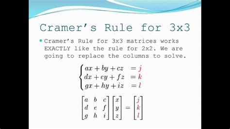 cramers rule  calculator  matrix youtube