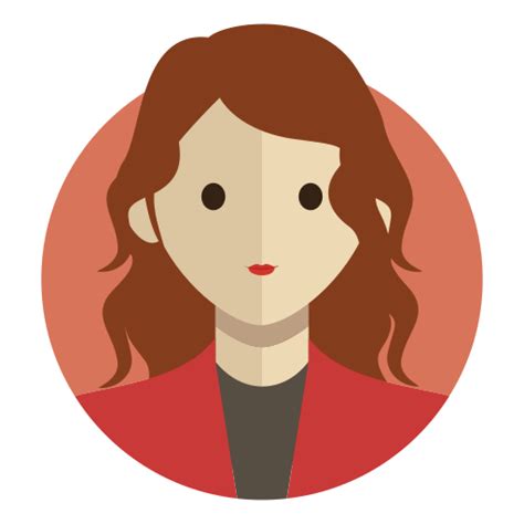 avatar perempuan rambut cokelat gadis  bisnis eksekutif