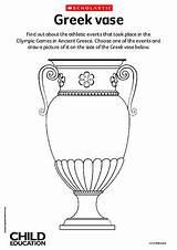 Greek Vases Ks2 Olympics sketch template
