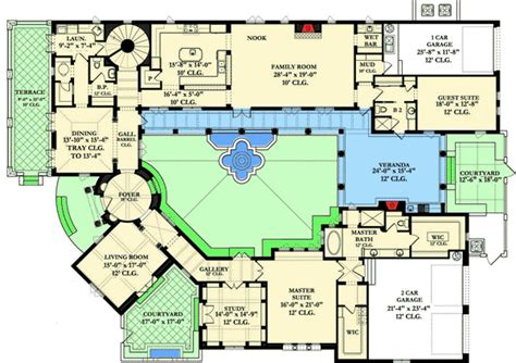 spanish style home plans  courtyards hgtv presents  luxurious home featuring  landscaped