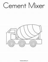 Coloring Cement Mixer Noodle Built California Usa Twisty Twistynoodle sketch template