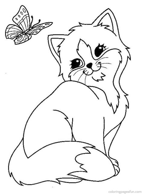 kitten coloring pages kids printable gh