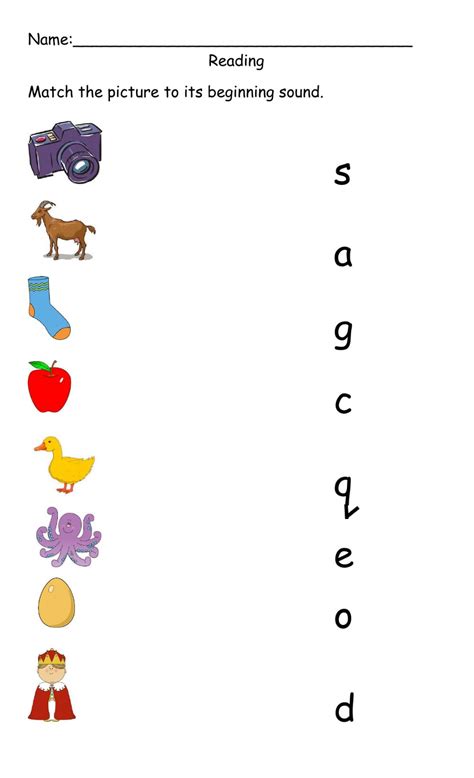 beginning sounds phonics worksheets  kindergarten