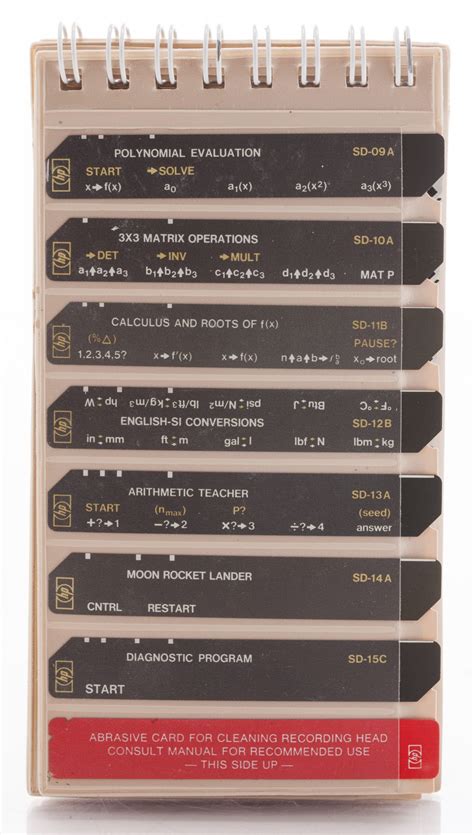 magnetic cards  programmable calculators hp history