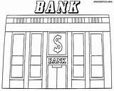Coloring Banks Bank Pages Drawings Designlooter Colorings 26kb 1000 sketch template