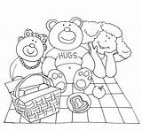 Teddy Picnic Bear Digi Stamps Dearie Dolls Blogthis Email Twitter Repost Requested sketch template