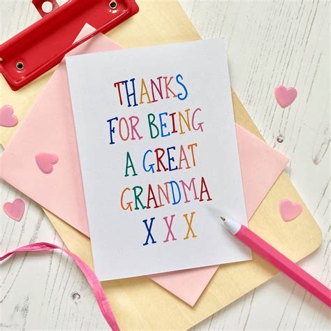 thanks for being a great grandma card by adam regester design