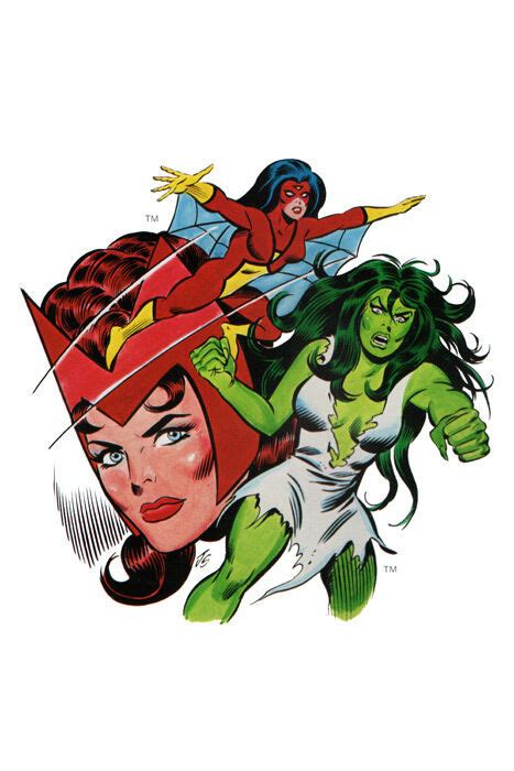 women of marvel pin up poster 70 s art she hulk witch ebay