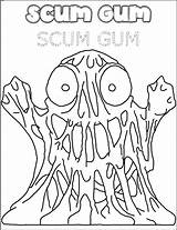 Pages Gang Coloring Grossery Scum Gum Colouring Via sketch template
