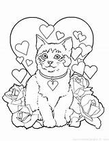 Coloring Pages Kitty Cat Christmas Printable Getcolorings sketch template