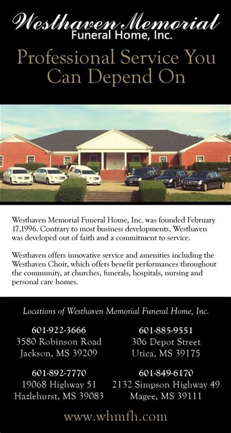 christians  business westhaven memorial funeral home  details