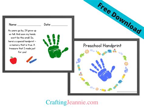 handprint poem printable preschool graduation finland