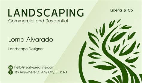 landscape architect business card