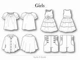 Flat Sketches Children Fashion Kids Sketch Drawing Childrens Dress Illustration Wear Clothes Layout Google Clothing Portfolio Cute Childrenswear Outfits Choose sketch template