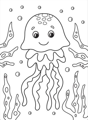 printable jellyfish coloring pages  adults