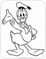 Donald Duck Coloring Pages Disneyclips Waving Pdf sketch template
