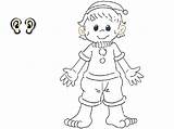 Body Parts Coloring Pages Preschool Clipart Kids Human Cliparts Drawing Girl Clip Printable Color Fonts Getcolorings Getdrawings Print Library Base sketch template