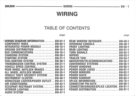 dodge ram truck wiring diagram manual original