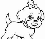 Coloring Pages Cute Puppies Puppy Dogs Christmas Getcolorings sketch template